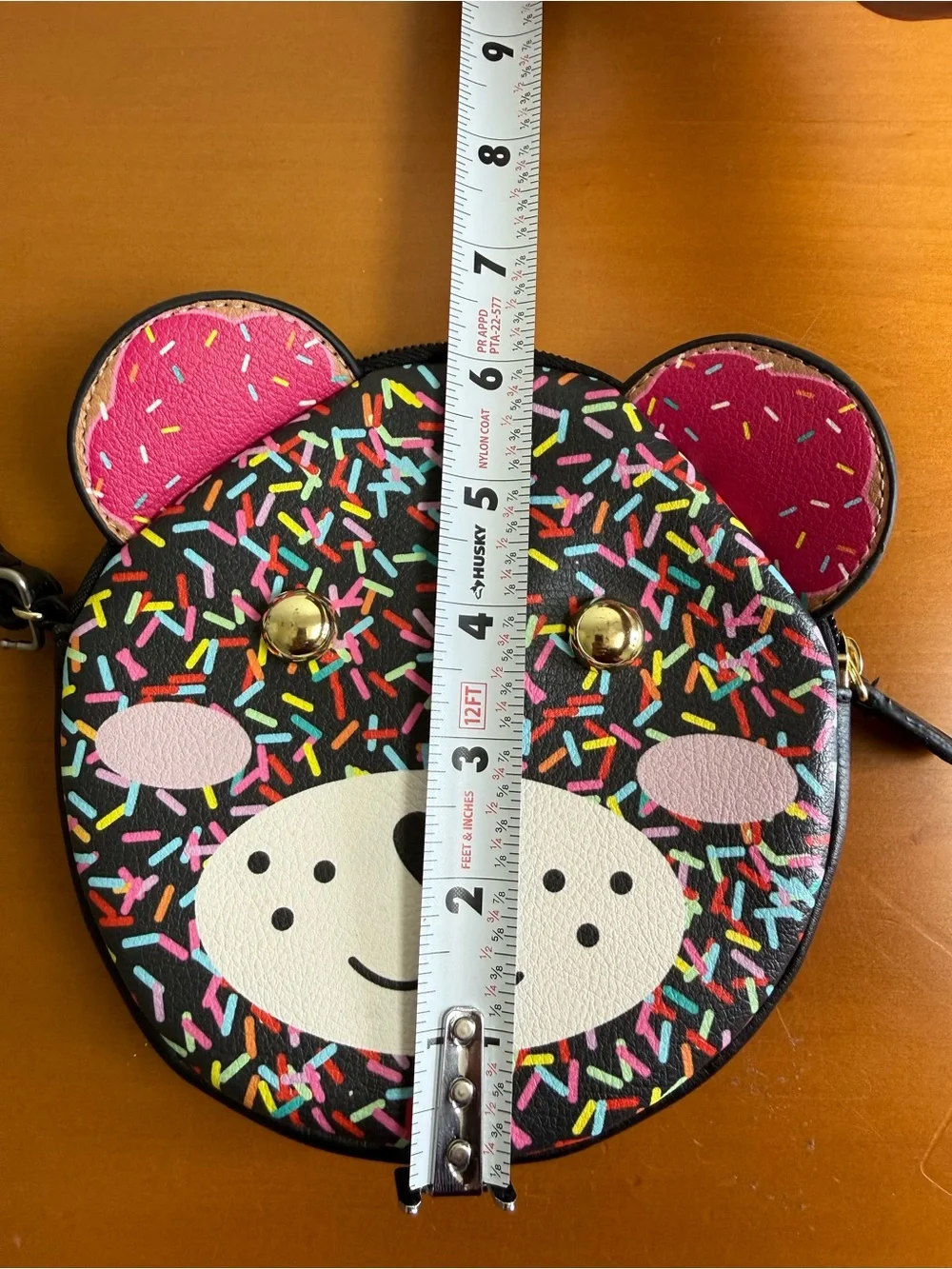 Luv Betsey Sprinkle Bear Donut by Betsey Johnson Circular Wristlet Coin Purse